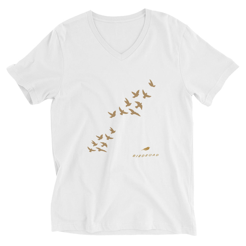 BIRDROAD BRAND Short Sleeve V-Neck Shirt